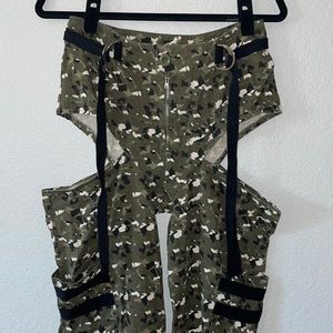 Better Be Camo Cutout Cargo Pants